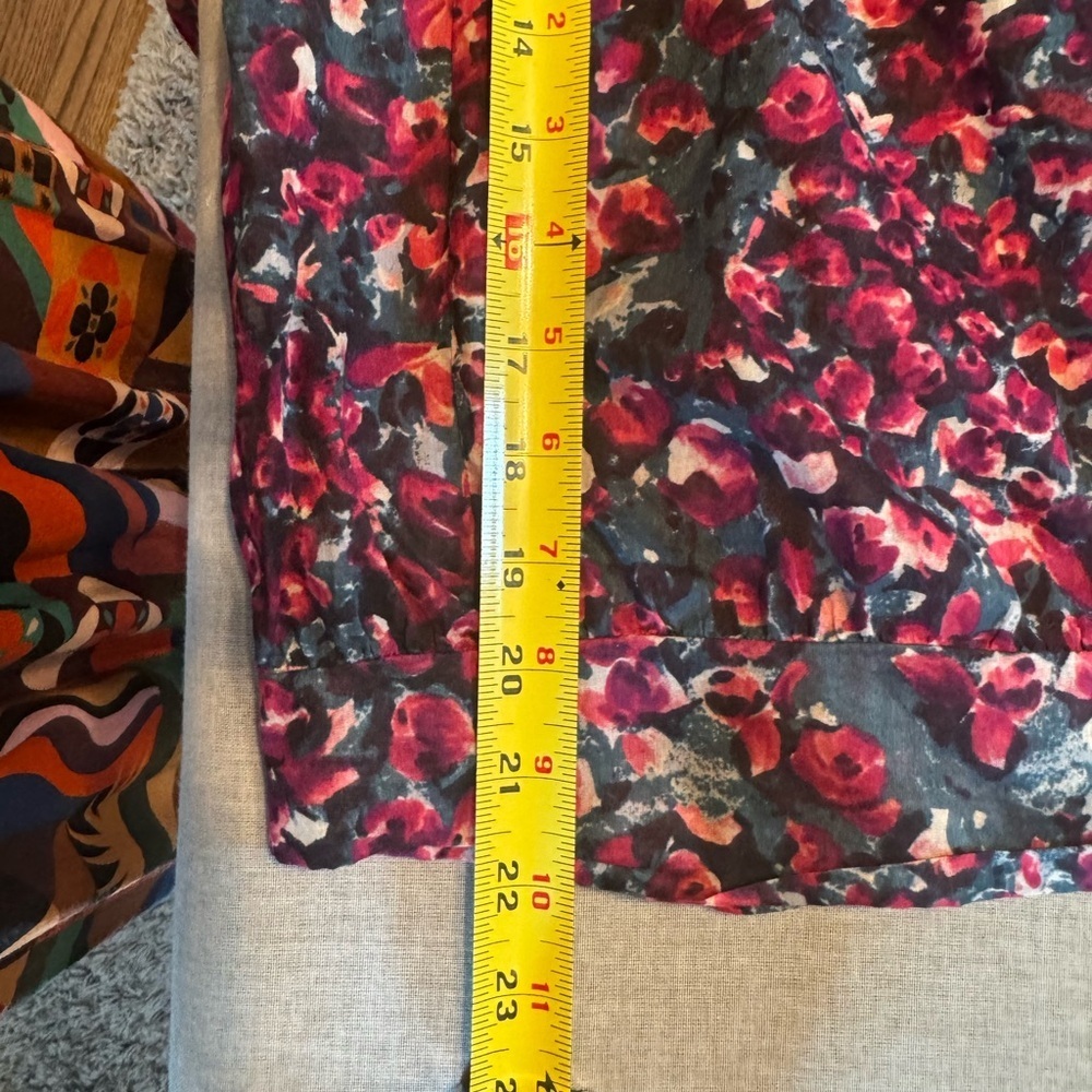 Anthropologie edmé & esyllte Floral Cotton Blouse Size 8 Puff Sleeve - Picture 9 of 9